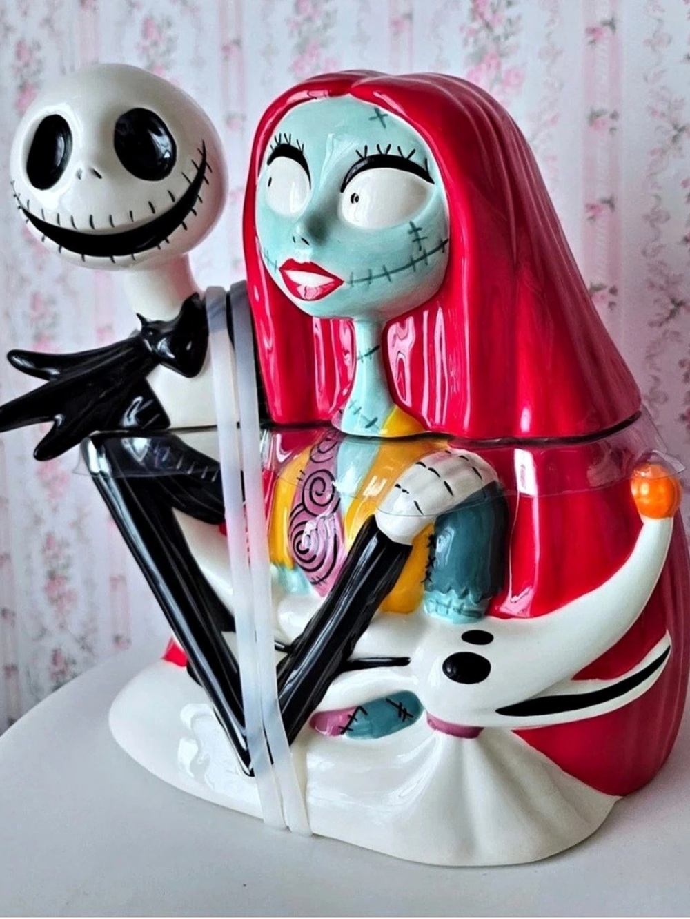 Disney The Nightmare Before Christmas Jack, Sally, and Zero Cookie Jar & Zero